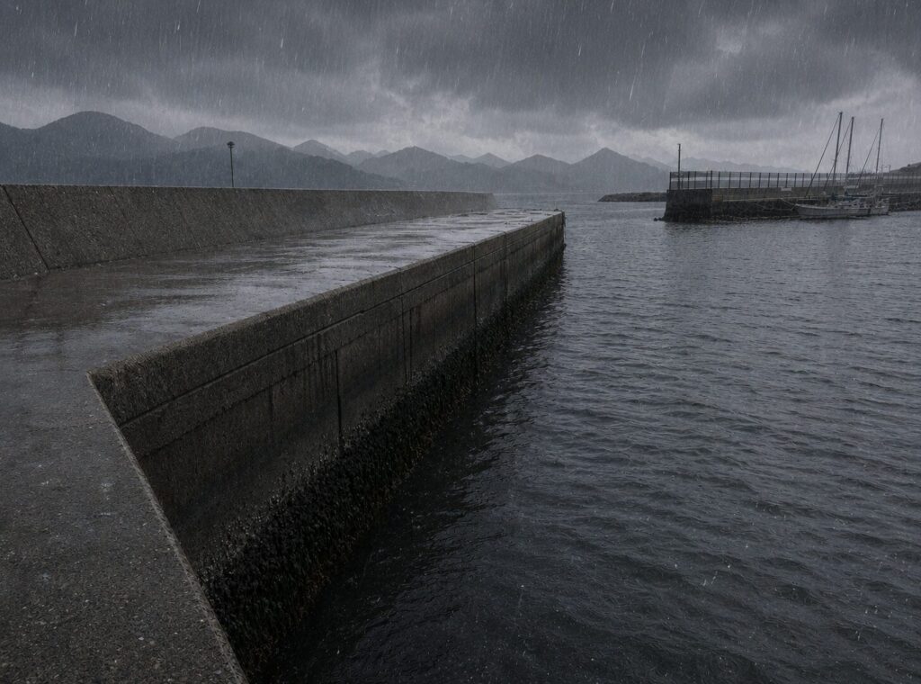 雨の釣り